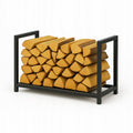 Niski wąski stojak na drewno kominkowe loft 40×60×35 cm - Loftivo