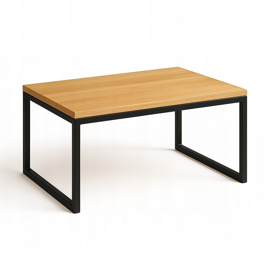 Stolik kawowy loft 90x50 cm dąb craft i czarna rama