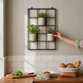 PANEL ŚCIENNY GRID ORGANIZER LOFT 60x100 SIATKA KWIETNIK WIESZAK CZARNY MAT - Loftivo