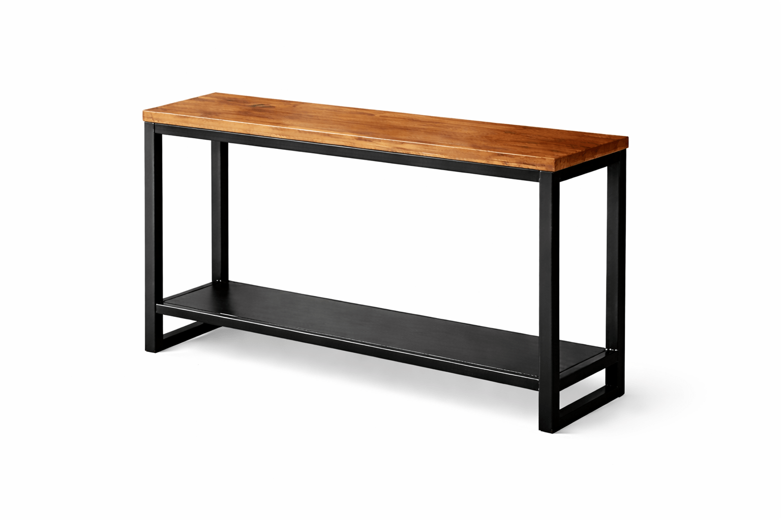Konsola do przedpokoju loft 100 cm z półką czarna