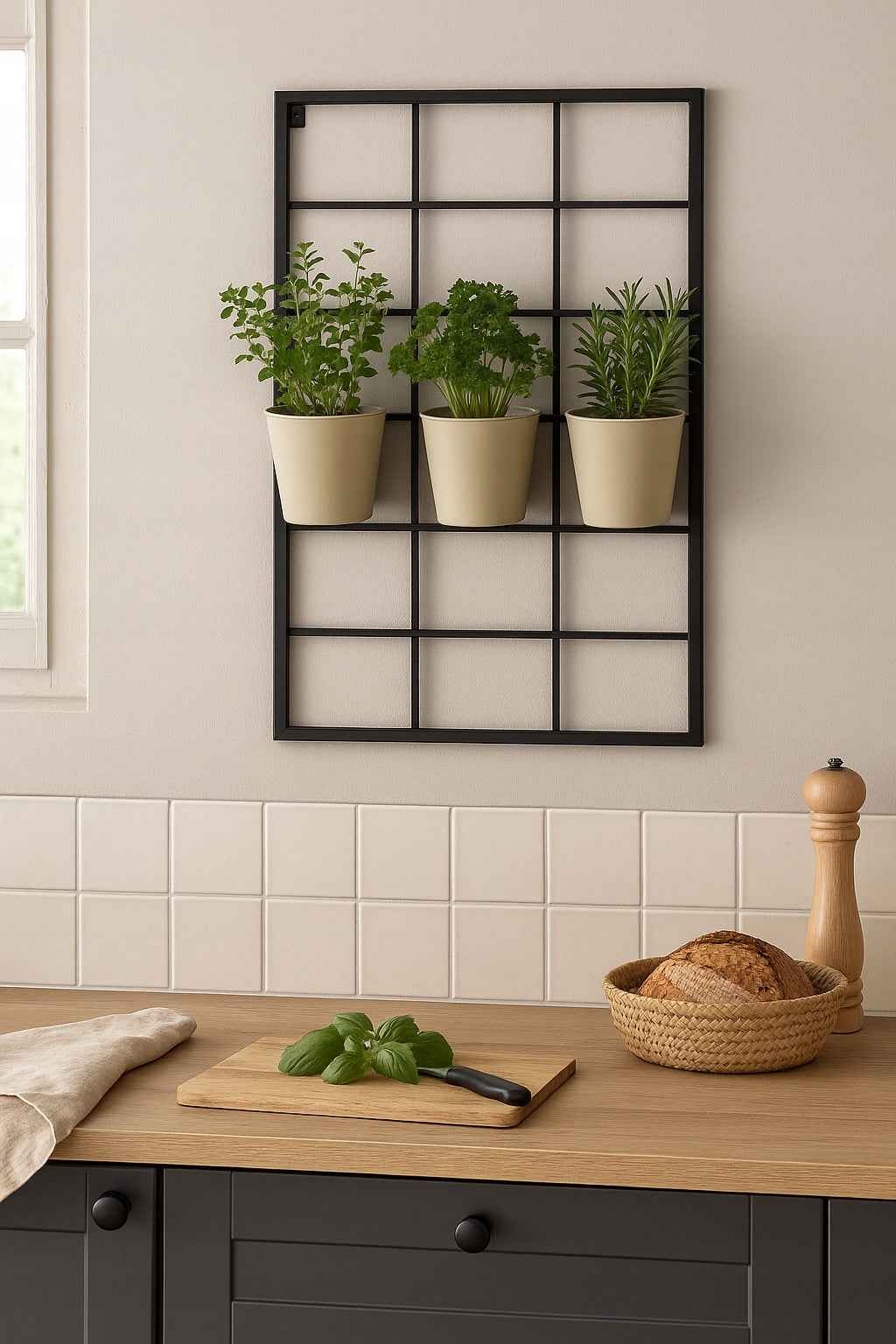Panel ścienny grid organizer loft 60x100 cm czarny