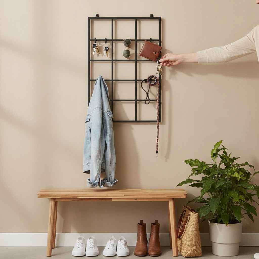 Panel ścienny grid organizer loft 60x100 cm czarny